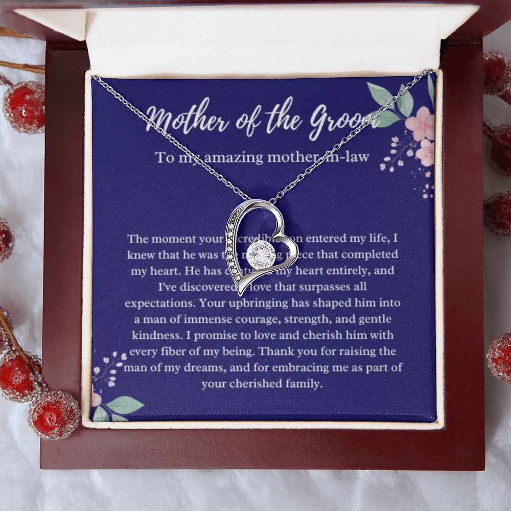 Mother of the Groom Necklace, Gift from Bride, Wedding Day, Mother-in-Law Jewelry, Future Mother-in-Law Gift