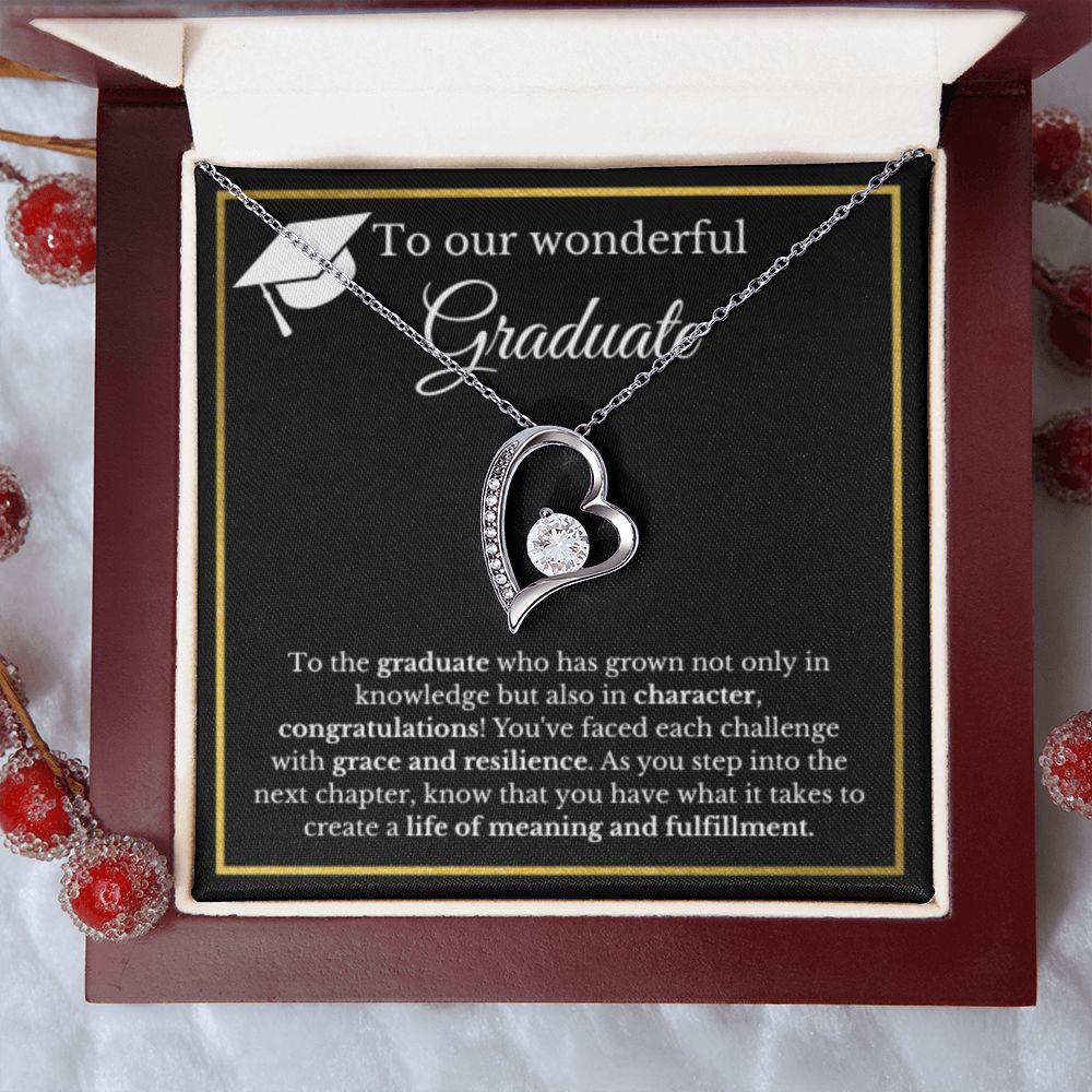 Graduation Gift Necklace, Gold Diamond, Graduation Gifts for Her, High School Graduation Gifts for Her, College Graduation, Class of 2023, Forever Love