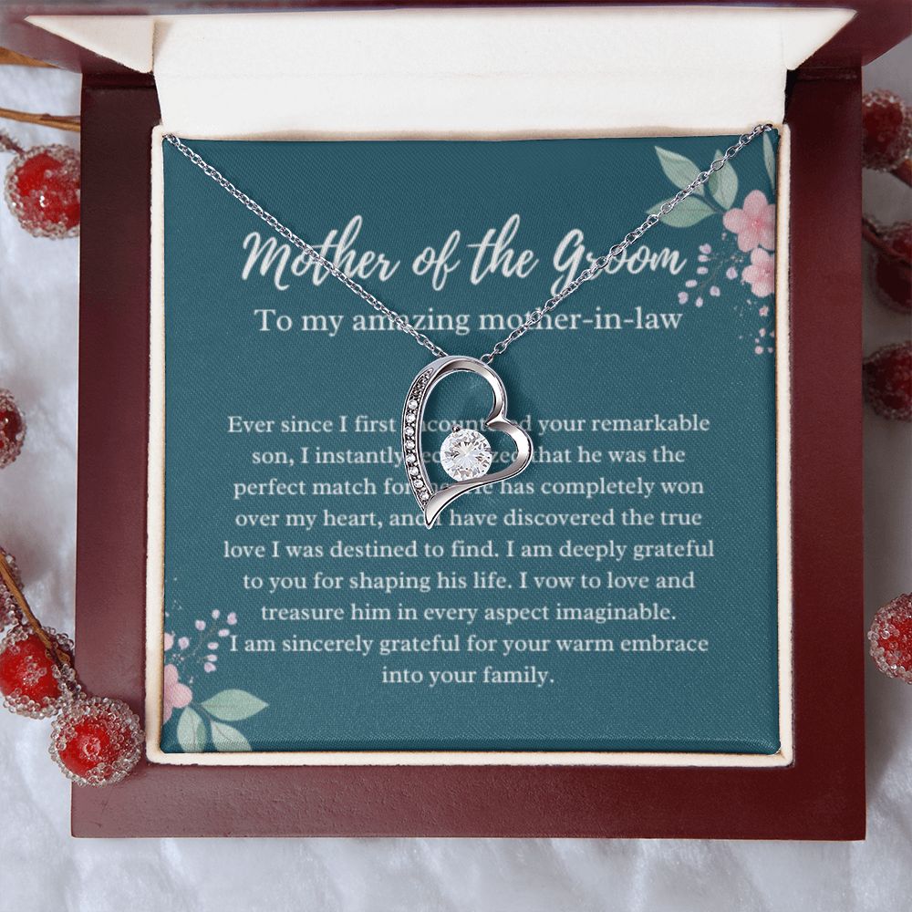 Mother of the Groom Necklace, Gift from Bride, Wedding Day, Mother-in-Law Jewelry, Future Mother-in-Law Gift