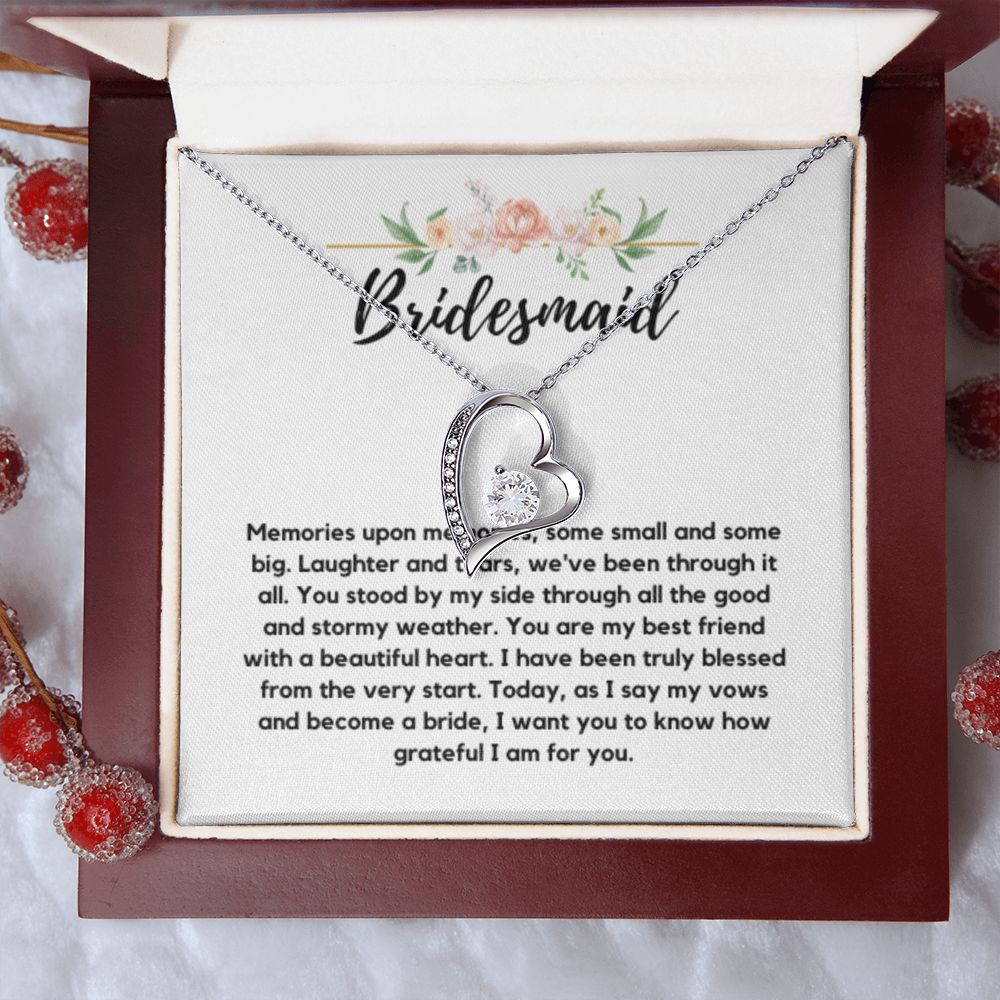 Bridesmaid Necklace Gift, Bridesmaid Thank You Gift, Bridal Party Gift Jewelry, Wedding Party