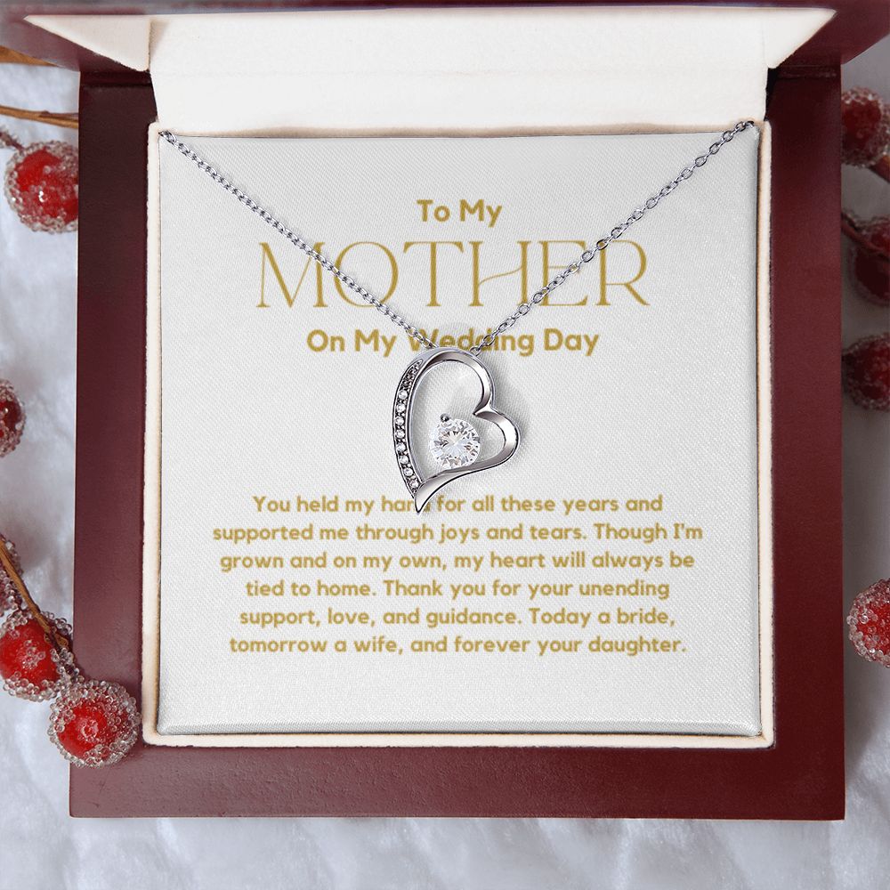 Mother of the Bride Gift from Bride, To My Mom on My Wedding Day, Mother of the Bride Necklace, Wedding Day Gift from Daughter