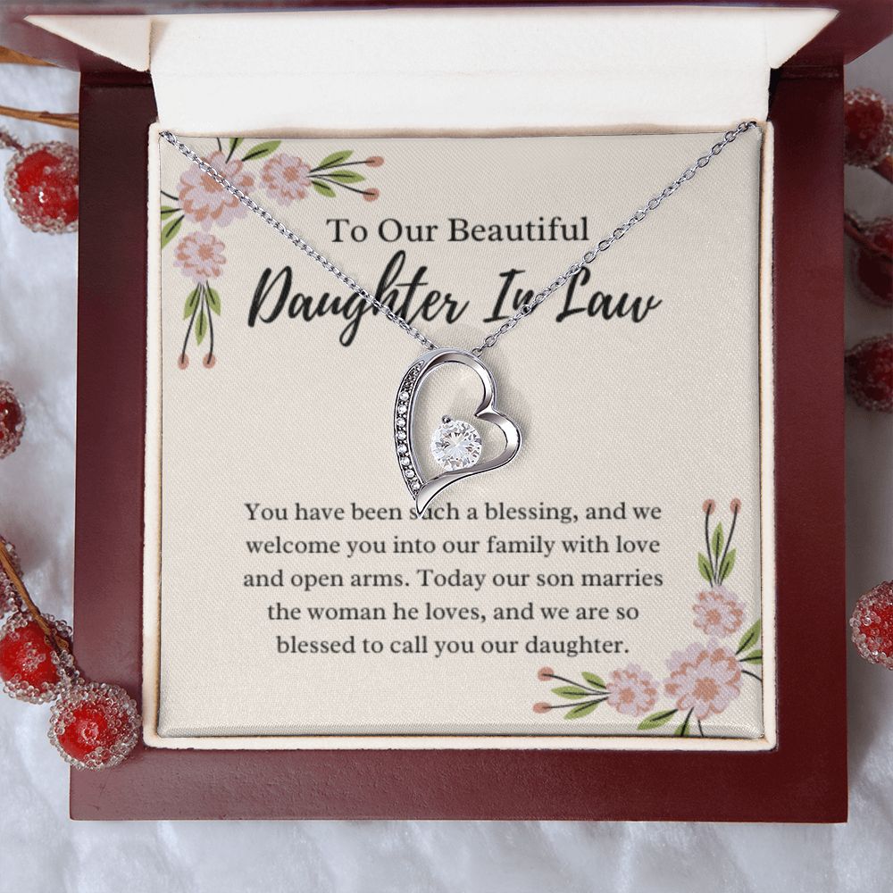 To Our Daughter-In-Law Gift On Wedding Day, Future Daughter In Law Rehearsal Dinner Gift For Bride From Mother & Father In Law