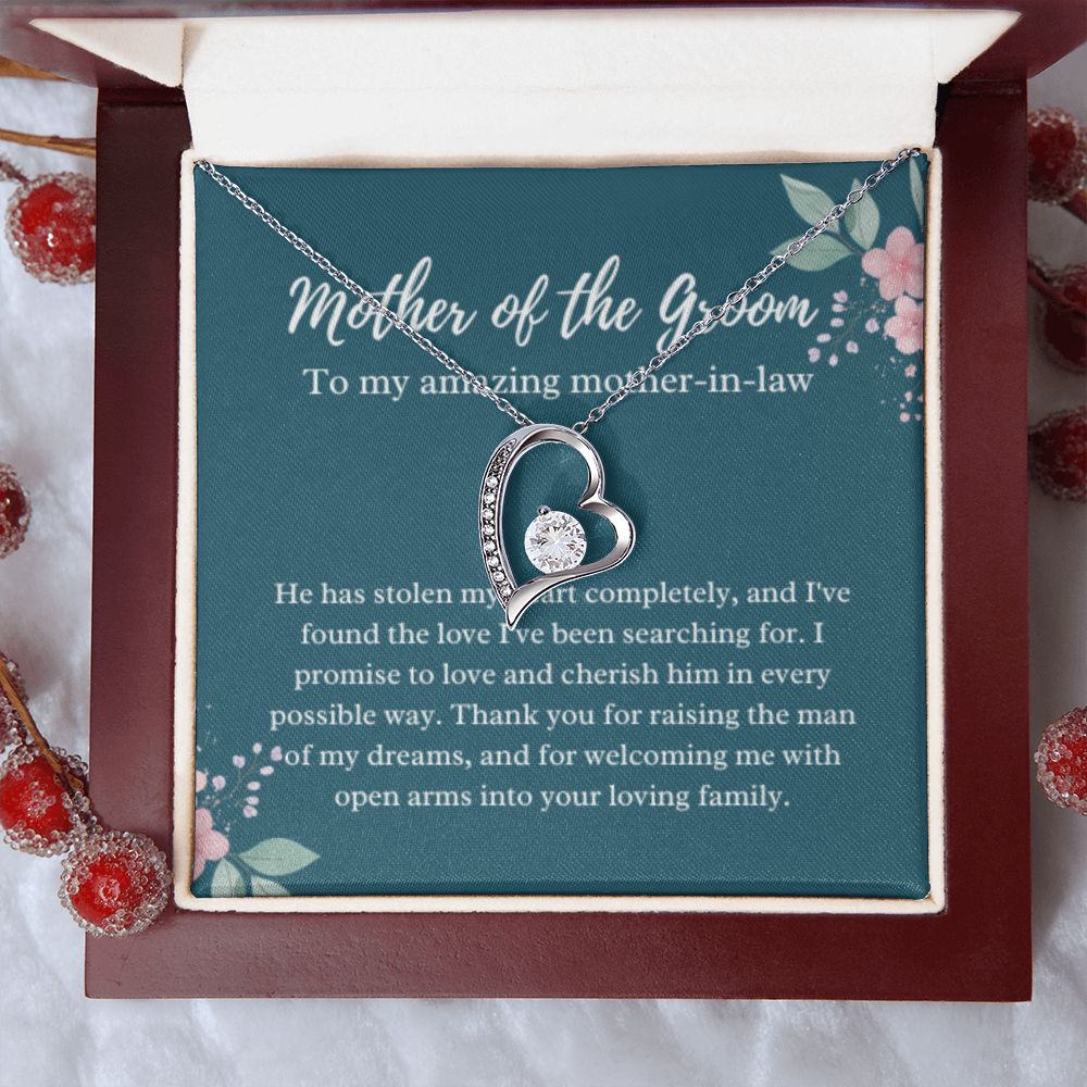 Mother of the Groom Necklace, Gift from Bride, Wedding Day, Mother-in-Law Jewelry, Future Mother-in-Law Gift