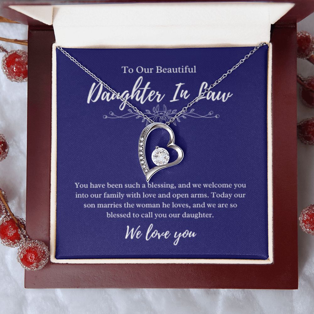 To Our Daughter-In-Law Gift On Wedding Day, Future Daughter In Law Rehearsal Dinner Gift For Bride From Mother & Father In Law