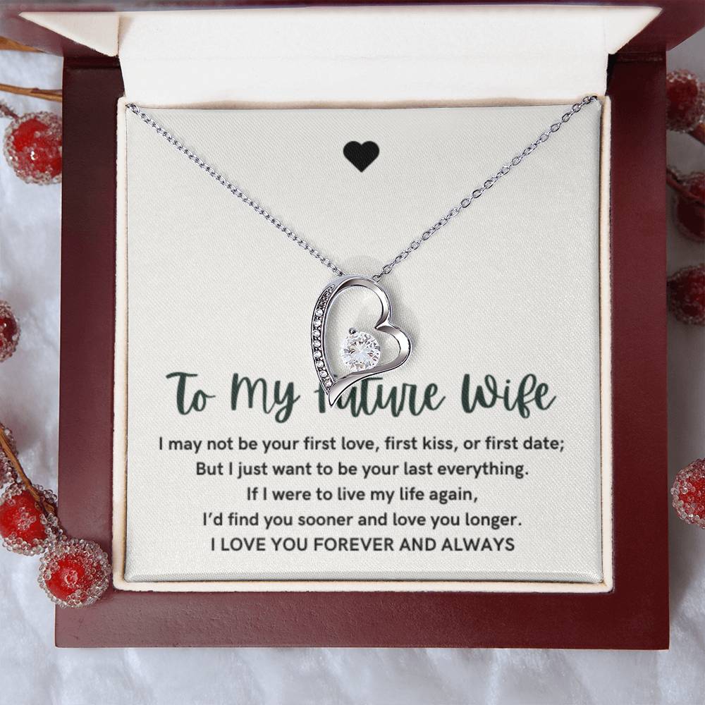 To My Future Wife Forever Love Heart Necklace, Wedding Gift