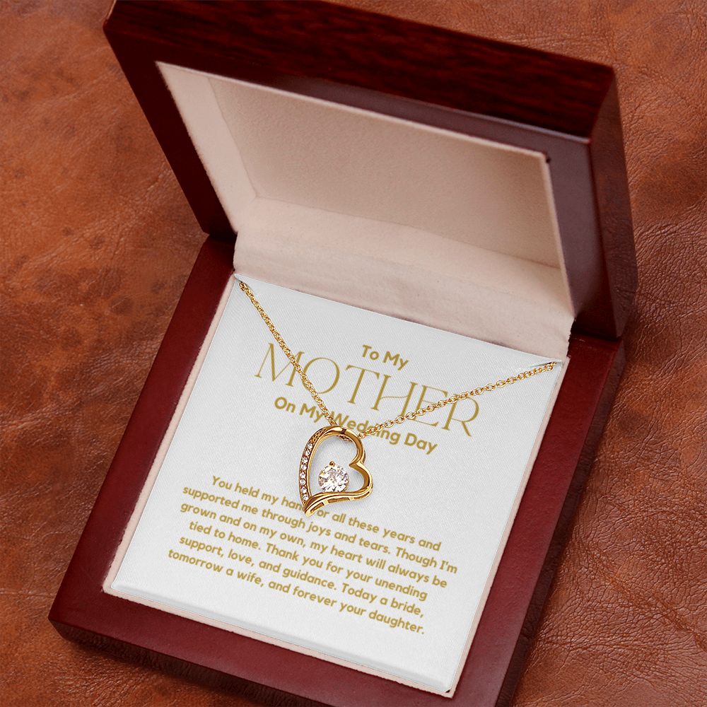 Mother of the Bride Gift from Bride, To My Mom on My Wedding Day, Mother of the Bride Necklace, Wedding Day Gift from Daughter