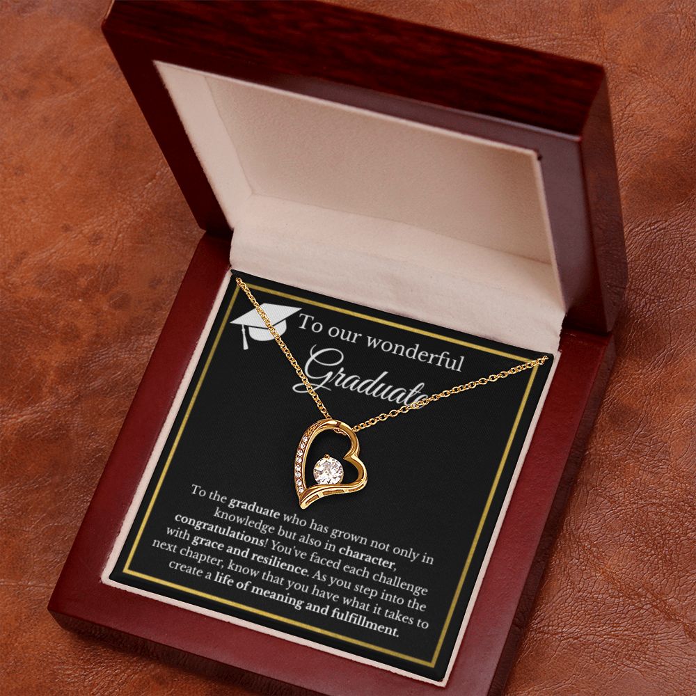 Graduation Gift Necklace, Gold Diamond, Graduation Gifts for Her, High School Graduation Gifts for Her, College Graduation, Class of 2023, Forever Love