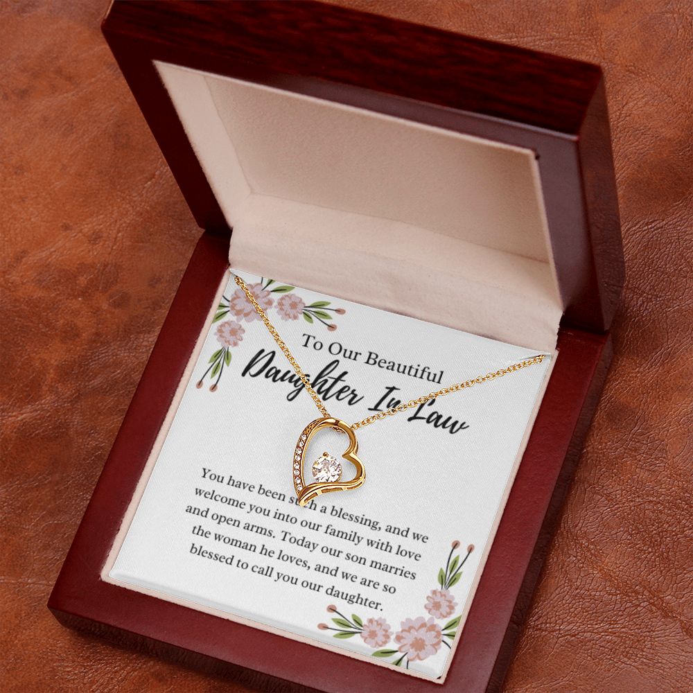 To Our Daughter-In-Law Gift On Wedding Day, Future Daughter In Law Rehearsal Dinner Gift For Bride From Mother & Father In Law