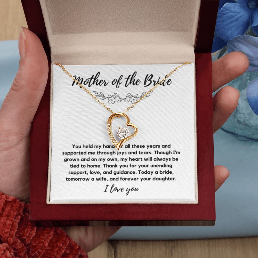 Mother of the Bride Gift from Bride, To My Mom on My Wedding Day, Mother of the Bride Necklace, Wedding Day Gift from Daughter