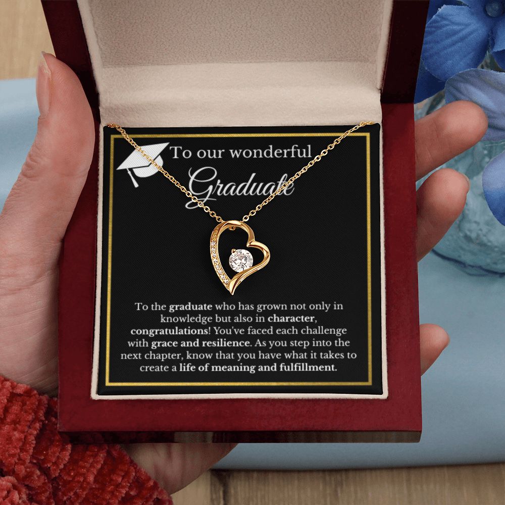 Graduation Gift Necklace, Gold Diamond, Graduation Gifts for Her, High School Graduation Gifts for Her, College Graduation, Class of 2023, Forever Love