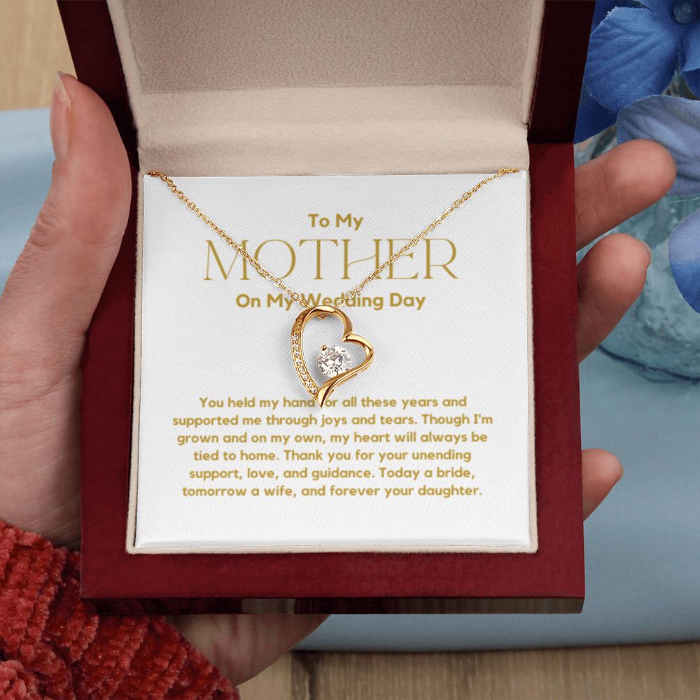 Mother of the Bride Gift from Bride, To My Mom on My Wedding Day, Mother of the Bride Necklace, Wedding Day Gift from Daughter