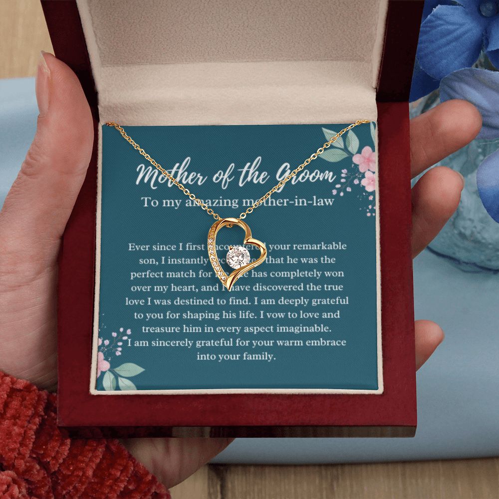 Mother of the Groom Necklace, Gift from Bride, Wedding Day, Mother-in-Law Jewelry, Future Mother-in-Law Gift