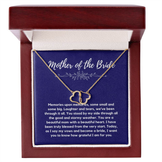 Mother of the Bride Gift from Bride, To My Mom on My Wedding Day, Mama of the Bride Gold Necklace, Wedding Day Gift from Daughter