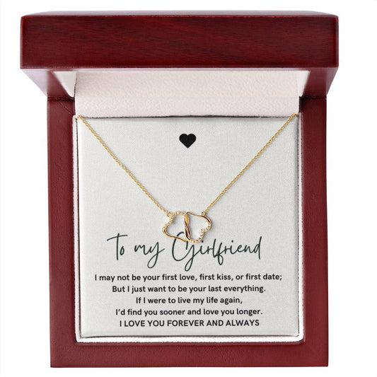 To My Girlfriend Everlasting Love Necklace, Anniversary Gift