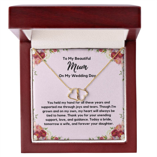 Mother of the Bride Gift from Bride, To My Mom on My Wedding Day, Mama of the Bride Gold Necklace, Wedding Day Gift from Daughter