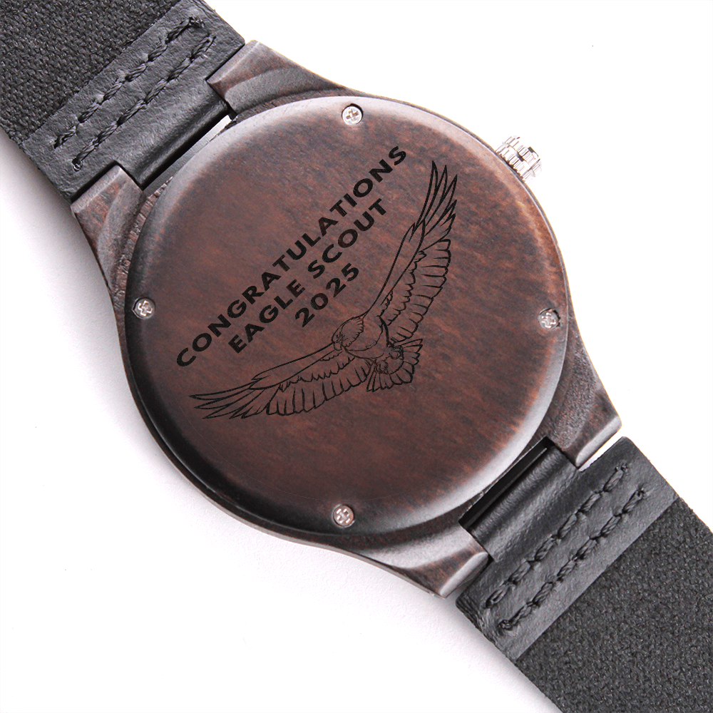 2025 Engraved Wood Watch, Eagle Scout Gift, Eagle Scout Watch, Eagle Scout Gift Boy, Gift for Eagle Scout, Scout Gifts, Boy Scout