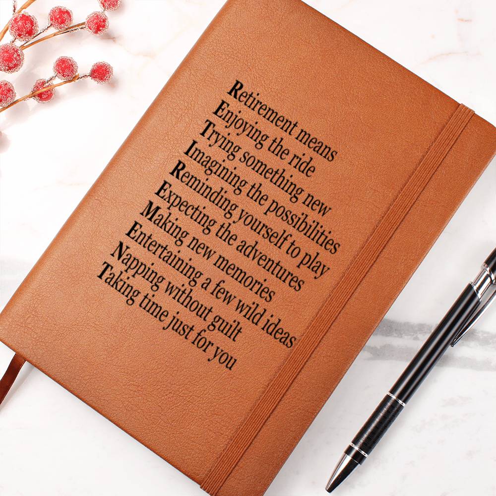 Retirement Message Card Journal Gift, Retirement Gift, Journal Notebook Happy Retirement Gift