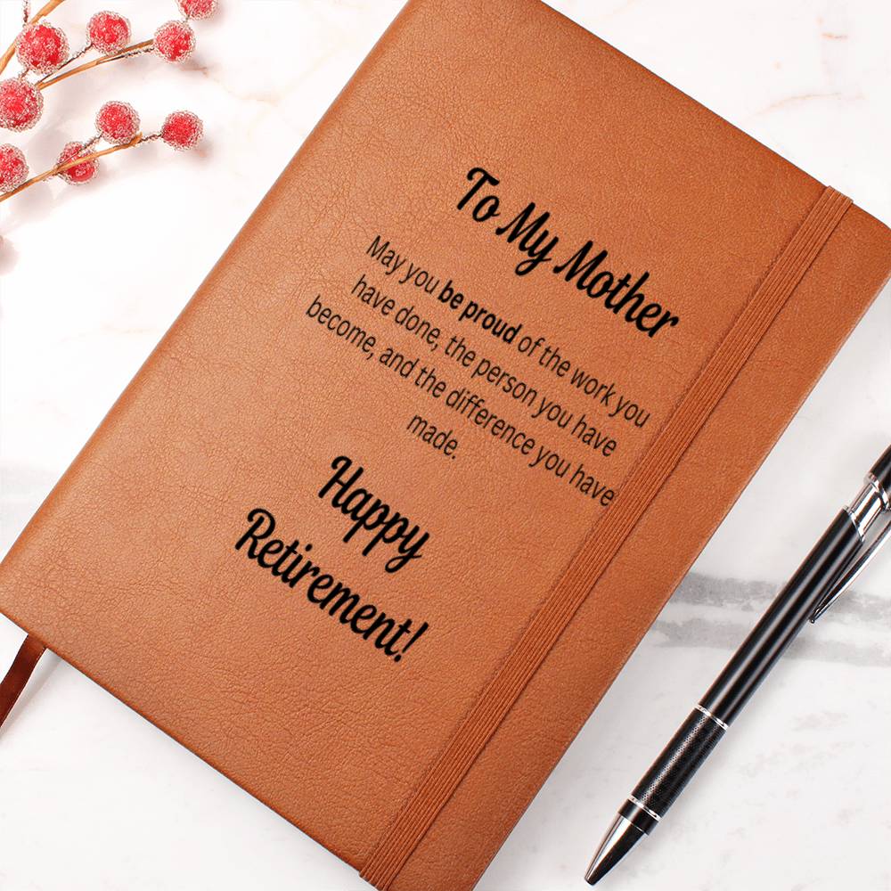 Mother Retirement Message Card Journal Gift, Mom Retirement Gift, Journal Notebook Happy Retirement Gift