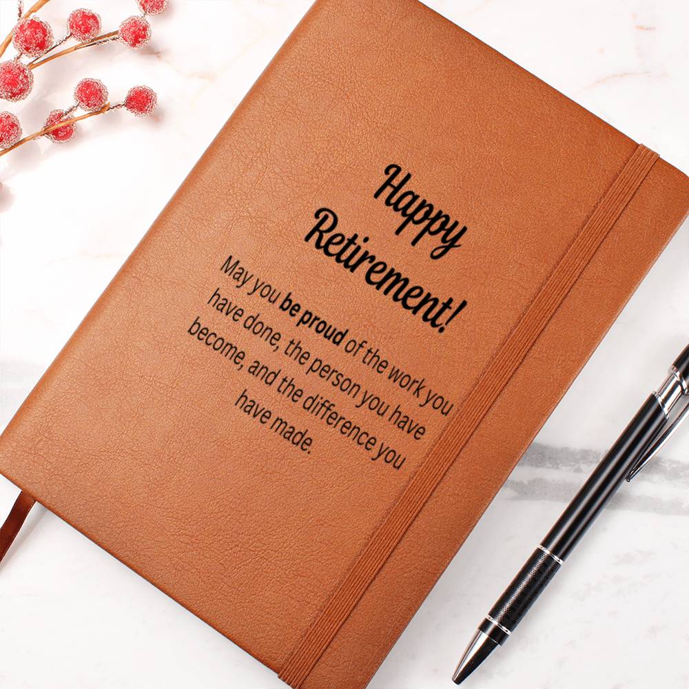 Retirement Message Card Journal Gift, Retirement Gift, Journal Notebook Happy Retirement Gift