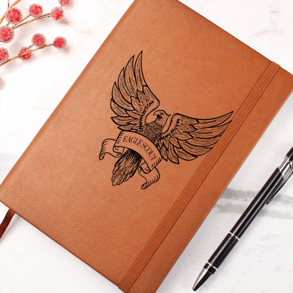 Eagle Scout Leather Journal Gift For Him, Scout Leader Gift, Notebook