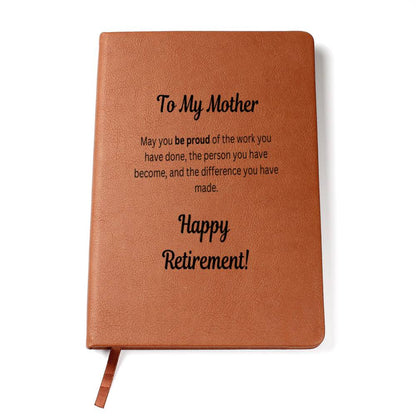 Mother Retirement Message Card Journal Gift, Mom Retirement Gift, Journal Notebook Happy Retirement Gift