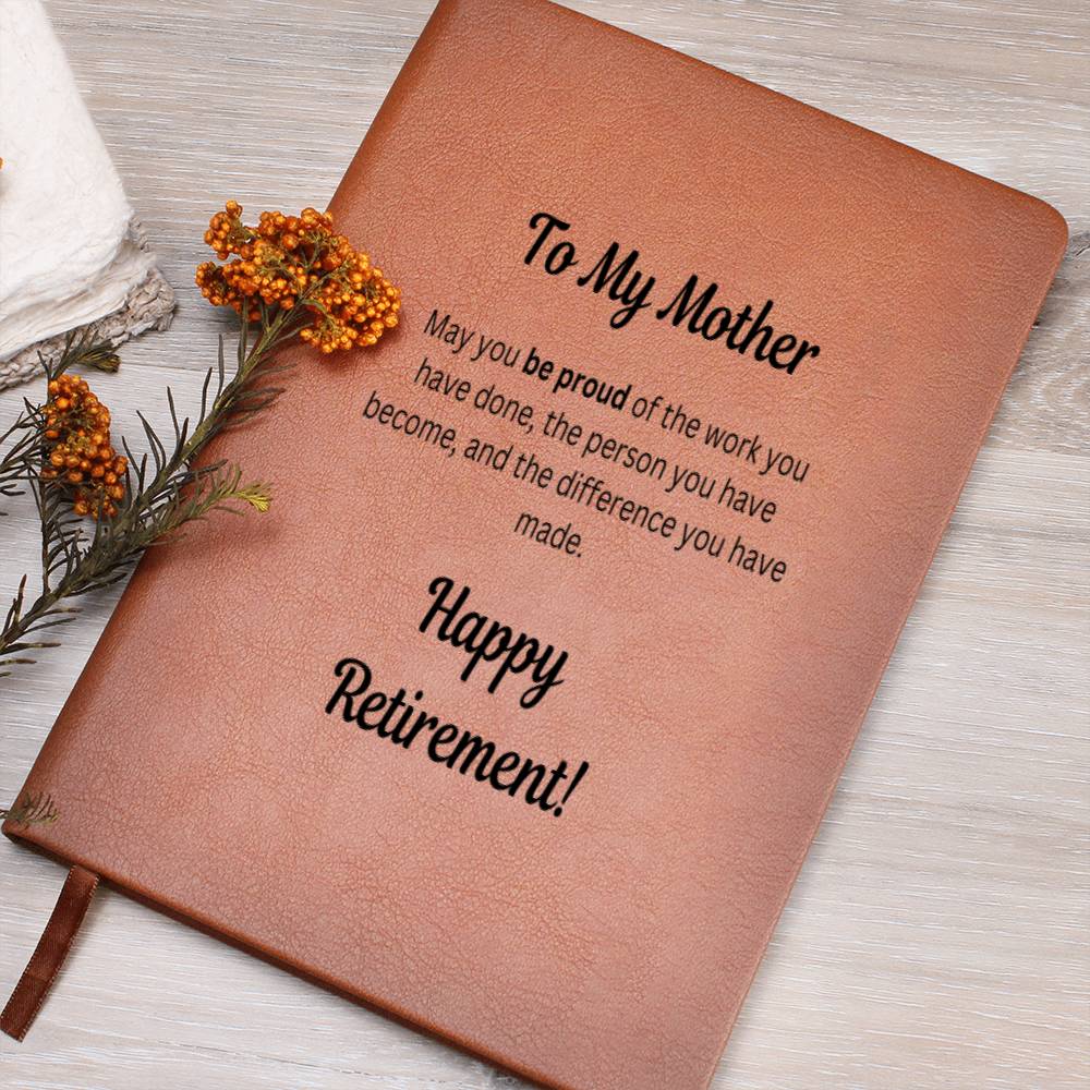 Mother Retirement Message Card Journal Gift, Mom Retirement Gift, Journal Notebook Happy Retirement Gift