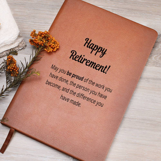 Retirement Message Card Journal Gift, Retirement Gift, Journal Notebook Happy Retirement Gift