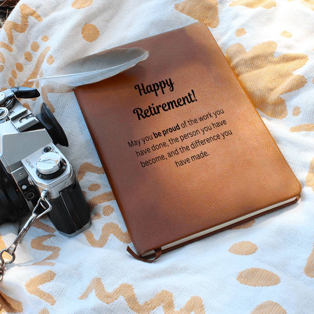 Retirement Message Card Journal Gift, Retirement Gift, Journal Notebook Happy Retirement Gift