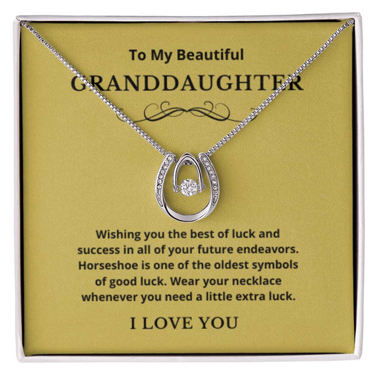 EllePendants Horseshoe Necklace, Granddaughter Necklace, Lucky Horseshoe, Horse Compass Jewelry, Horseshoe Gifts, Horse Lovers