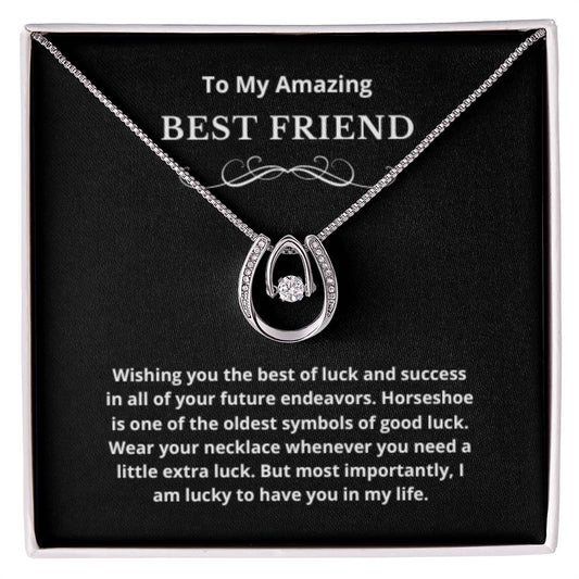 EllePendants Horseshoe Necklace Gifts, Best Friend Gift, Lucky Horseshoe, Horse Compass Jewelry, Horseshoe Gifts, Horse Lovers