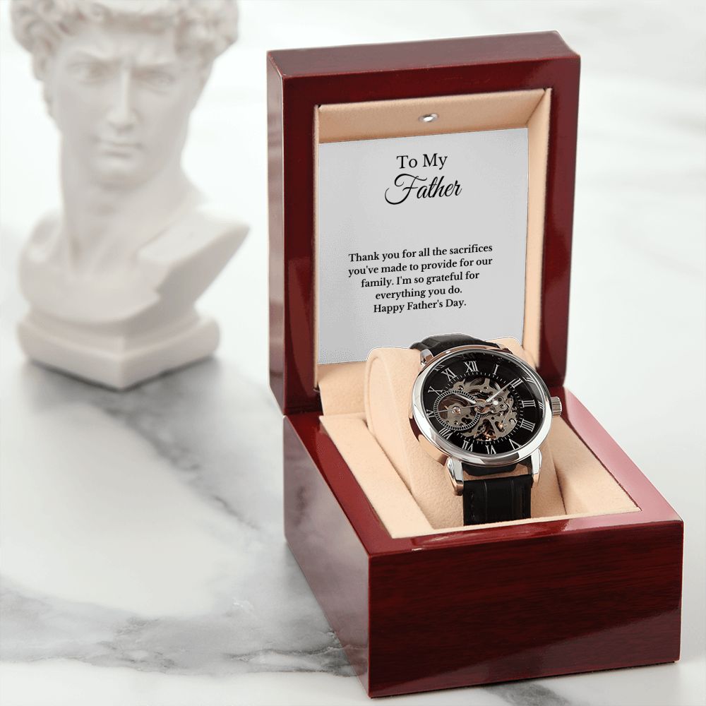 Father's Day Message Card Watch, Fathers Day Gift From Daughter, Dad Gift From Son, Father's Day Gift From Wife, Father’s Day Card