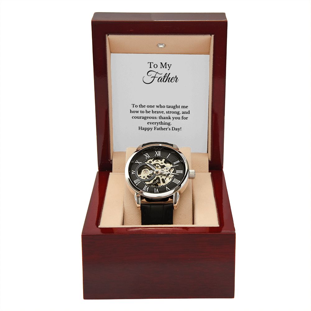 Father's Day Message Card Watch, Fathers Day Gift From Daughter, Dad Gift From Son, Father's Day Gift From Wife, Father’s Day Card