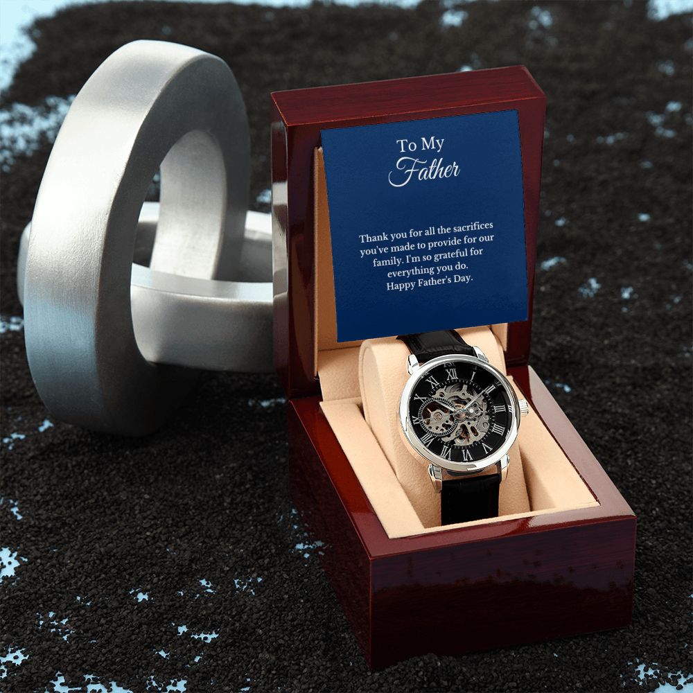 Father's Day Message Card Watch, Fathers Day Gift From Daughter, Dad Gift From Son, Father's Day Gift From Wife, Father’s Day Card