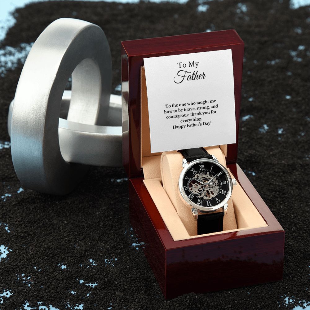 Father's Day Message Card Watch, Fathers Day Gift From Daughter, Dad Gift From Son, Father's Day Gift From Wife, Father’s Day Card