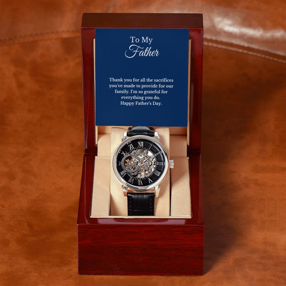 Father's Day Message Card Watch, Fathers Day Gift From Daughter, Dad Gift From Son, Father's Day Gift From Wife, Father’s Day Card