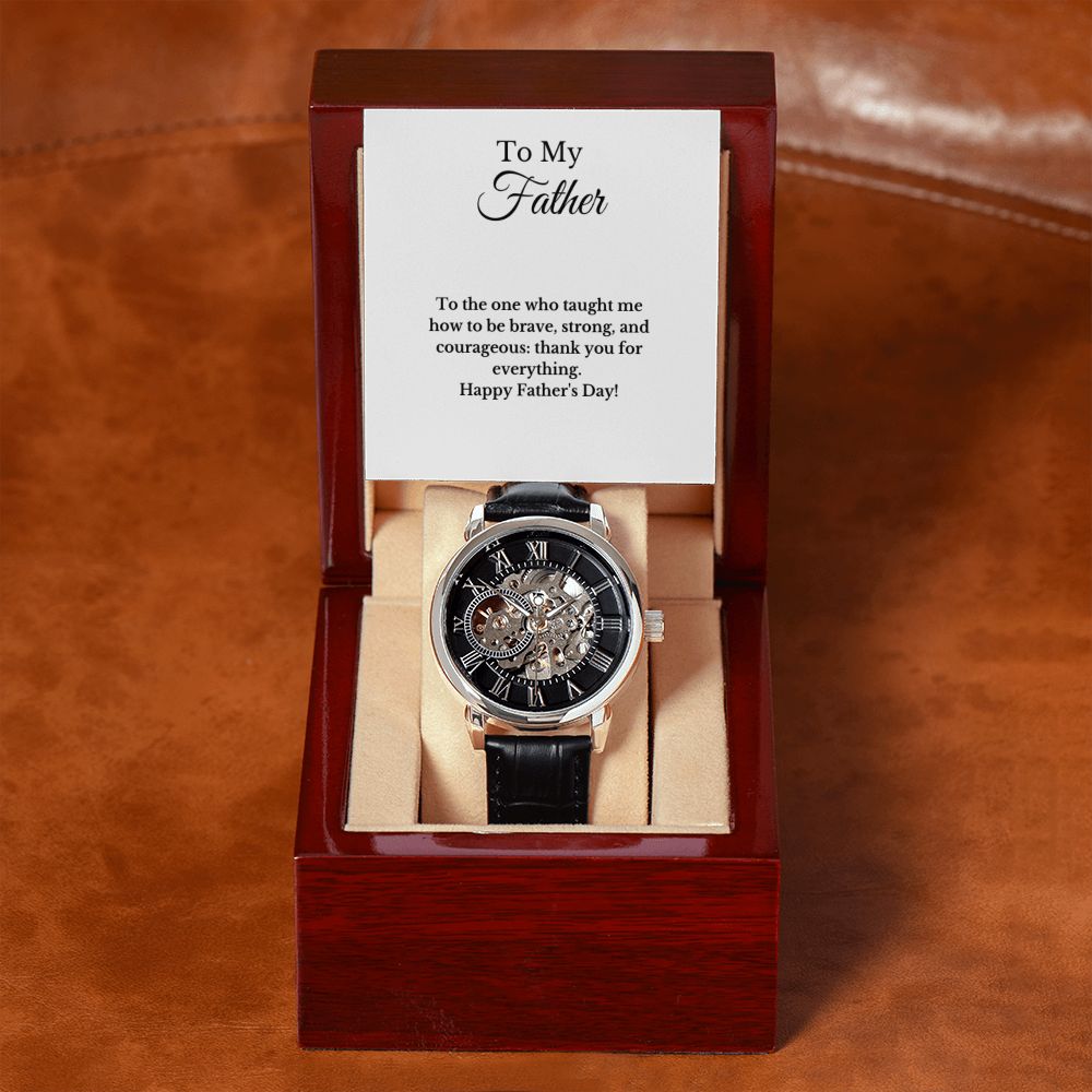 Father's Day Message Card Watch, Fathers Day Gift From Daughter, Dad Gift From Son, Father's Day Gift From Wife, Father’s Day Card