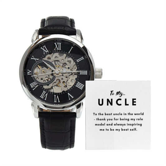 Uncle Watch Gift, From Niece, From Cousin, Father's Day, Gifts for Men, Graduation Gifts for Him, Fathers Day, Christmas Gifts for Uncle, Uncle Birthday, Message Card