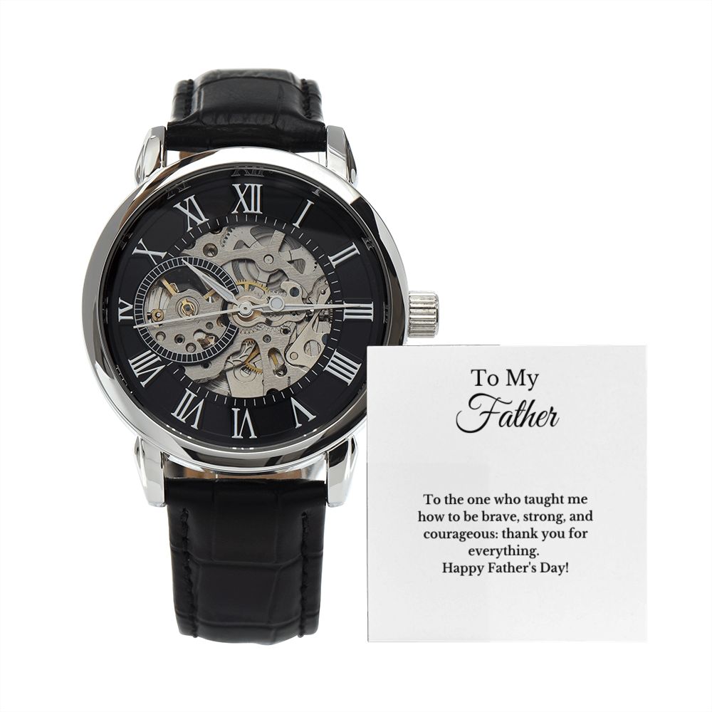 Father's Day Message Card Watch, Fathers Day Gift From Daughter, Dad Gift From Son, Father's Day Gift From Wife, Father’s Day Card