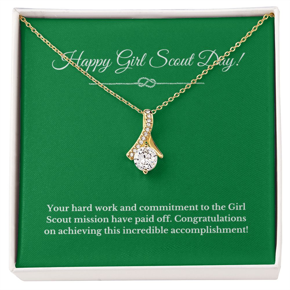 Ribbon Girl Scout Gift, Girl Scout Necklace, Girl Scout Gifts, Girl Scout Jewelry, Girl Scout Leader Gift, Girl Scout Gold Award Gift, Gold Award