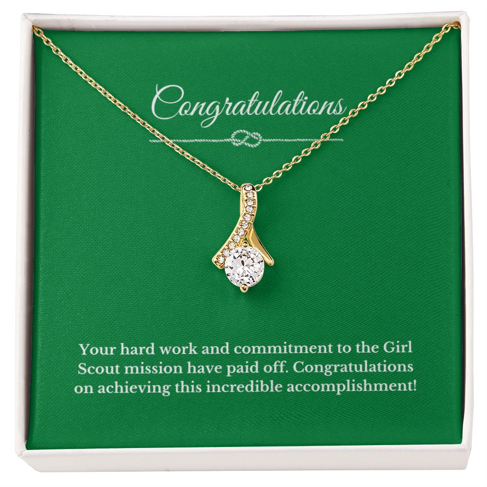 Ribbon Girl Scout Gift, Girl Scout Necklace, Girl Scout Gifts, Girl Scout Jewelry, Girl Scout Leader Gift, Girl Scout Gold Award Gift, Gold Award