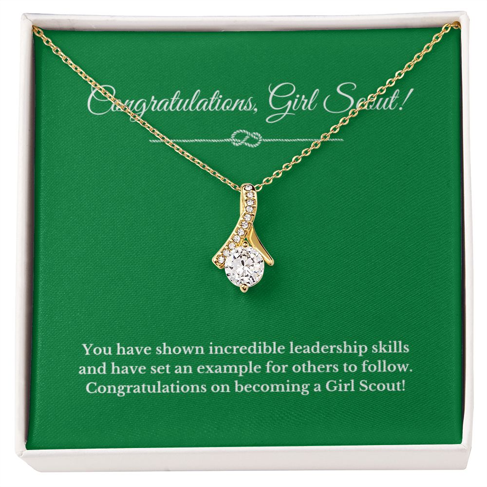 Ribbon Girl Scout Gift, Girl Scout Necklace, Girl Scout Gifts, Girl Scout Jewelry, Girl Scout Leader Gift, Girl Scout Gold Award Gift, Gold Award