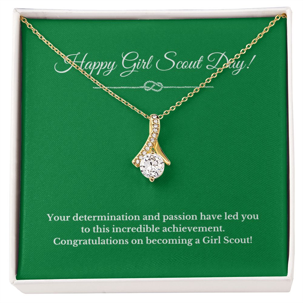 Ribbon Girl Scout Gift, Girl Scout Necklace, Girl Scout Gifts, Girl Scout Jewelry, Girl Scout Leader Gift, Girl Scout Gold Award Gift, Gold Award