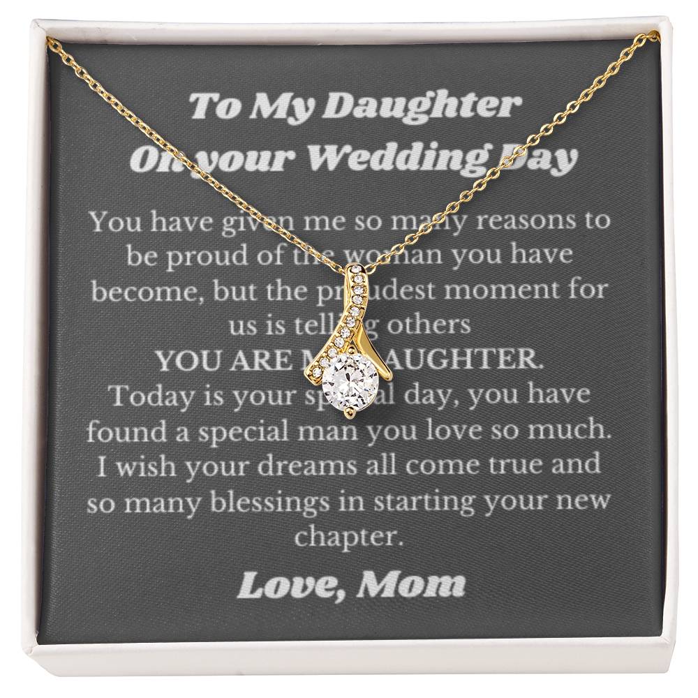 Necklace Gift for Daughter on Her Wedding Day from Mom, Bride Gift from Mom, Daughter Wedding Gifts