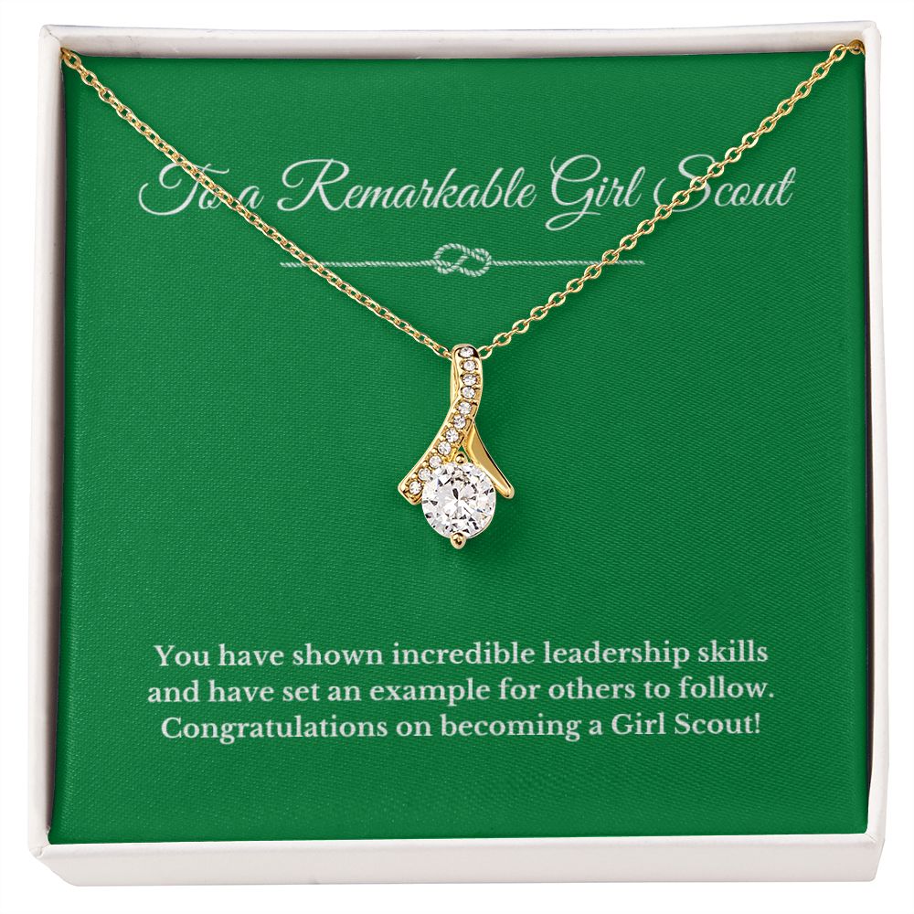 Ribbon Girl Scout Gift, Girl Scout Necklace, Girl Scout Gifts, Girl Scout Jewelry, Girl Scout Leader Gift, Girl Scout Gold Award Gift, Gold Award