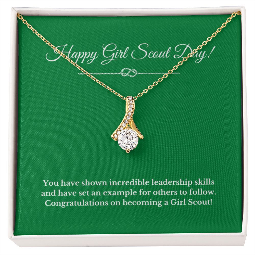 Ribbon Girl Scout Gift, Girl Scout Necklace, Girl Scout Gifts, Girl Scout Jewelry, Girl Scout Leader Gift, Girl Scout Gold Award Gift, Gold Award