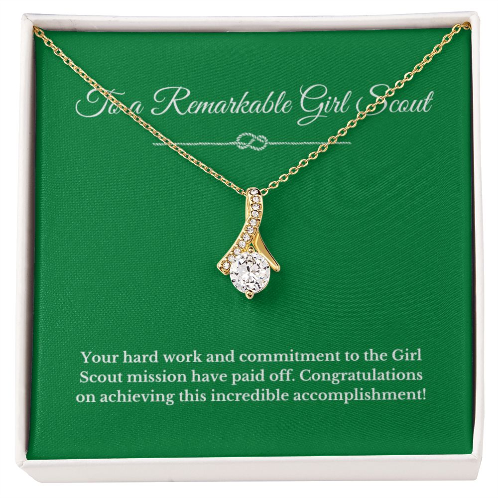 Ribbon Girl Scout Gift, Girl Scout Necklace, Girl Scout Gifts, Girl Scout Jewelry, Girl Scout Leader Gift, Girl Scout Gold Award Gift, Gold Award