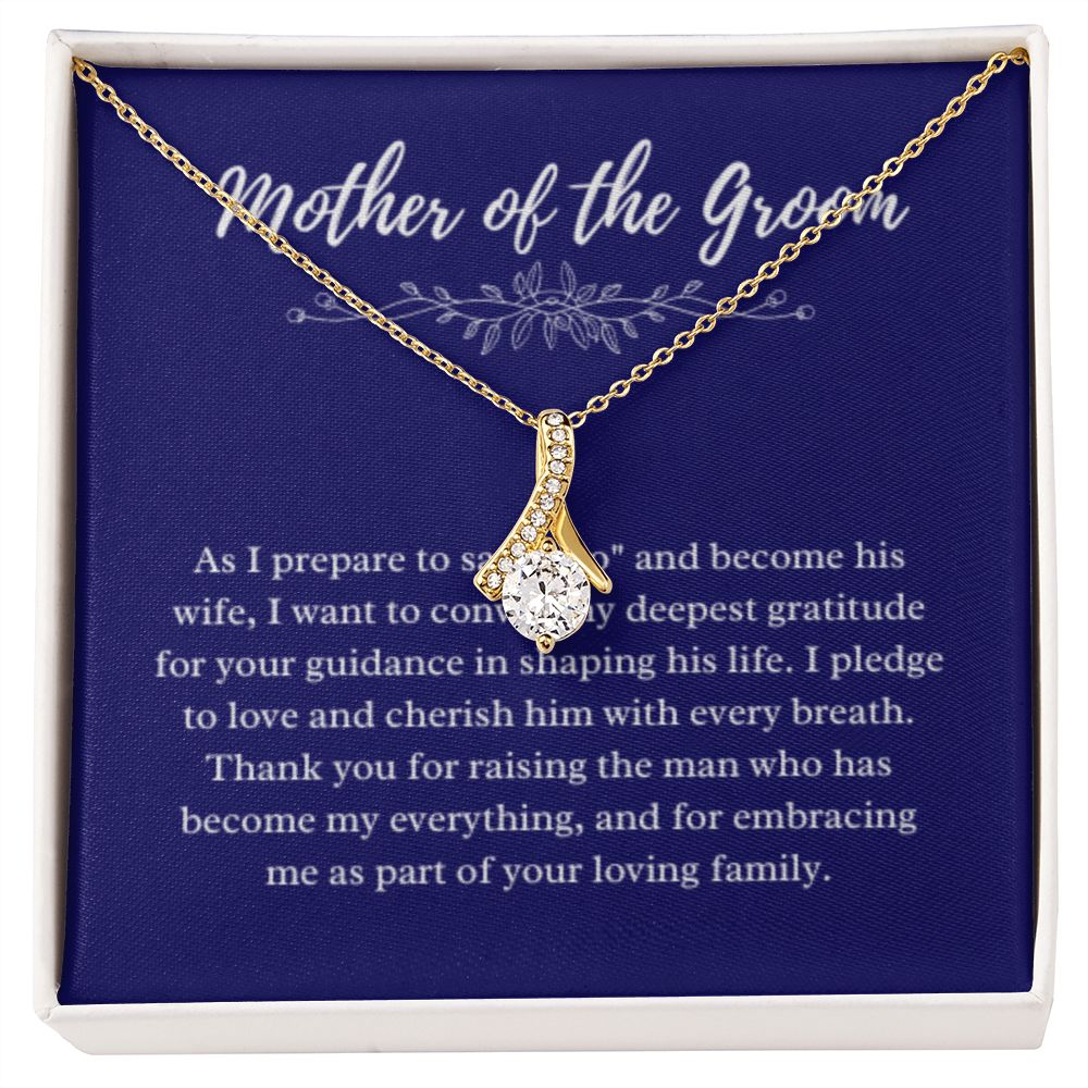 EllePendants Mother Of The Groom Gift From Bride, Mother In Law Gift Wedding Day, From Daughter In Law, Future Mother In Law Gifts Necklace, Gold Jewelry