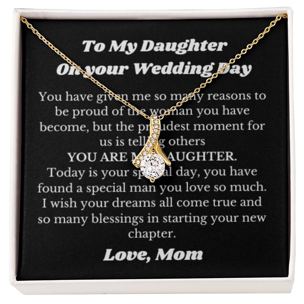 Necklace Gift for Daughter on Her Wedding Day from Mom, Bride Gift from Mom, Daughter Wedding Gifts