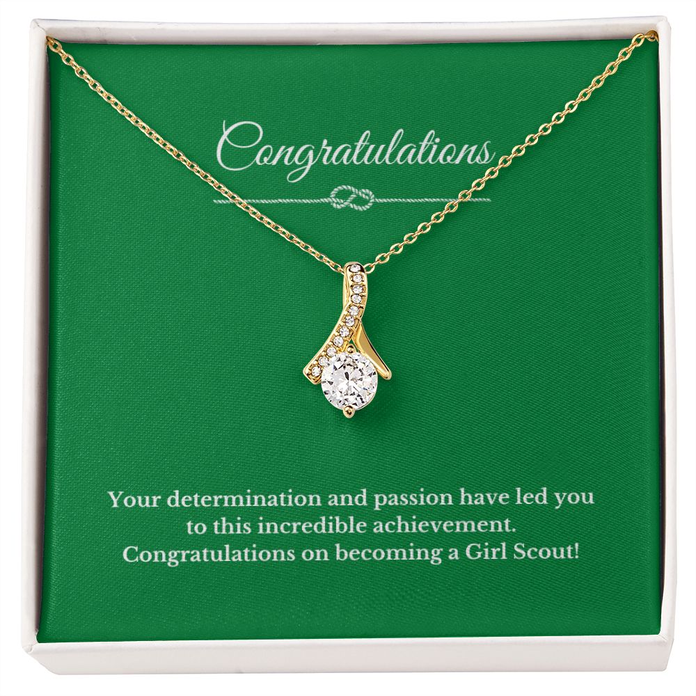 Ribbon Girl Scout Gift, Girl Scout Necklace, Girl Scout Gifts, Girl Scout Jewelry, Girl Scout Leader Gift, Girl Scout Gold Award Gift, Gold Award