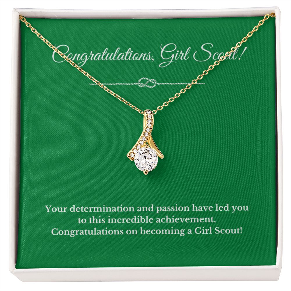 Ribbon Girl Scout Gift, Girl Scout Necklace, Girl Scout Gifts, Girl Scout Jewelry, Girl Scout Leader Gift, Girl Scout Gold Award Gift, Gold Award